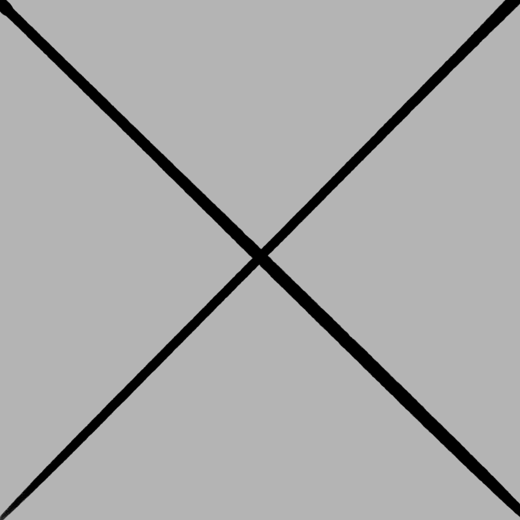 a black x with a grey background